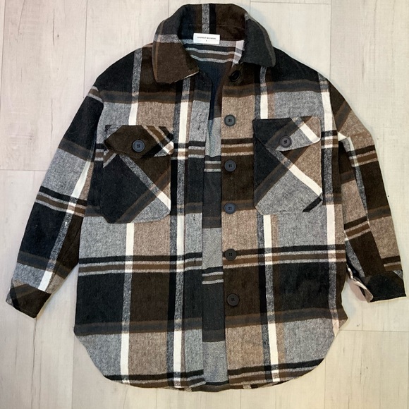 Goodnight Macaroon Tops - Goodnight Macaroon‎ Plaid Flannel Button Up Jacket Shirt